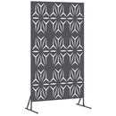 Privatlivsskærm 100 x 50 x 180 cm Stål Antracit