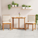 Have Stol med pude 2 pcs Brun Massivt akacietræ