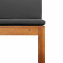 Have Stol med pude 2 pcs Brun Massivt akacietræ
