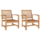 Stol 2 Stk Brun 65 x 60 x 76,5 cm Massiv Teaktræ