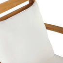 bænk med pude Brun og Creme 110 x 66 x 76 cm Massiv Teaktræ