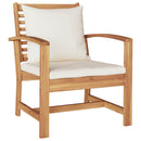 Stol 2 Stk Brun og Creme 65 x 60 x 76,5 cm Massiv Teaktræ