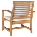 Stol 2 Stk Brun og Creme 65 x 60 x 76,5 cm Massiv Teaktræ