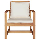 Stol 2 Stk Brun og Creme 65 x 60 x 76,5 cm Massiv Teaktræ