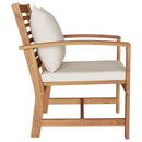 Stol 2 Stk Brun og Creme 65 x 60 x 76,5 cm Massiv Teaktræ