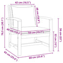 Stol 2 Stk Brun og Creme 65 x 60 x 76,5 cm Massiv Teaktræ