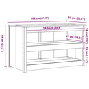 Køkkenskab MEPPEL Hvid 106 x 55 x 64 cm Massiv fyrretræ