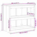 Køkkenskab MEPPEL Hvid 106 x 55 x 92 cm Massiv fyrretræ