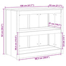 Køkkenskab MEPPEL Brun eg 106 x 55 x 92 cm Massiv fyrretræ