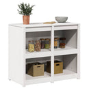 Køkkenskab MEPPEL Varm hvid 106 x 55 x 92 cm Massiv fyrretræ