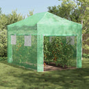 Drivhus med op-poppende ramme Grøn 280 x 410 x 315 cm Jern