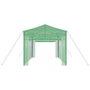 Drivhus med op-poppende ramme Grøn 290 x 430 x 315 cm Jern