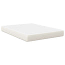 Sengemadras med madras Creme 140 x 190 cm Stof