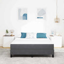 Sengemadras med madras Grå 160 x 200 cm Stof
