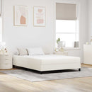 Sengemadras med madras Creme 160 x 200 cm Stof