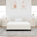Sengemadras med madras Creme 160 x 200 cm Stof