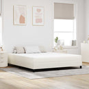 Sengemadras med madras Creme 180 x 200 cm Stof