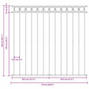 Element til hegn ASSEN Hvid 170 x 150 cm Stål
