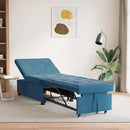 Sovesofa Blå 194 x 67 x 82 cm Fløjl