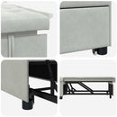 Sovesofa Lysegrå 194 x 67 x 82 cm Fløjl