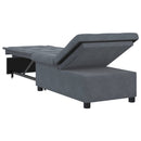 Sovesofa Mørkegrå 194 x 67 x 82 cm Fløjl