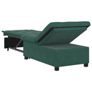 Sovesofa Mørkegrøn 194 x 67 x 82 cm Fløjl