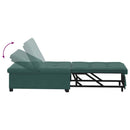 Sovesofa Mørkegrøn 194 x 67 x 82 cm Fløjl