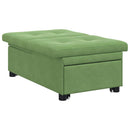 Sovesofa Lys grøn 194 x 67 x 82 cm Fløjl