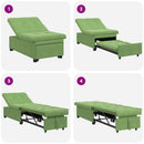 Sovesofa Lys grøn 194 x 67 x 82 cm Fløjl