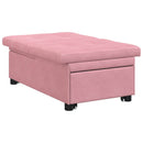 Sovesofa Lyserød 194 x 67 x 82 cm Fløjl