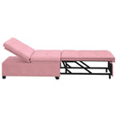 Sovesofa Lyserød 194 x 67 x 82 cm Fløjl