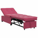 Sovesofa Vinrød 194 x 67 x 82 cm Fløjl