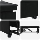 Sovesofa Sort 194 x 67 x 82 cm Fløjl