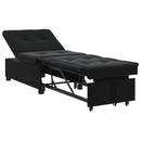 Sovesofa Sort 194 x 67 x 82 cm Fløjl