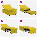 Sovesofa Gul 194 x 67 x 82 cm Fløjl