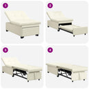 Sovesofa Creme 194 x 67 x 82 cm Fløjl