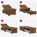 Sovesofa Brun 194 x 67 x 82 cm Huahua Stof