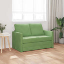 Sovesofa Lys grøn 204 x 122 x 60 cm Fløjl