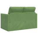 Sovesofa Lys grøn 204 x 122 x 60 cm Fløjl
