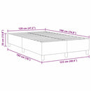 Platform sengestel Creme 120 x 190 cm Velourstof