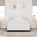 Platform sengestel Creme 140 x 200 cm Velourstof
