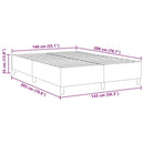 Platform sengestel Creme 140 x 200 cm Velourstof