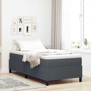 Box spring seng Mørkegrå og Hvid 80 x 200 cm Velourstof