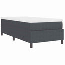 Box spring seng Mørkegrå og Hvid 80 x 200 cm Velourstof