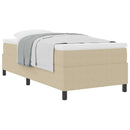Box spring seng Lys Grå og Hvid 80 x 200 cm Velourstof