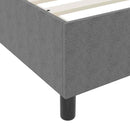 Box spring seng Lys Grå og Hvid 90 x 190 cm Velourstof