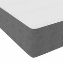 Box spring seng Lys Grå og Hvid 90 x 190 cm Velourstof