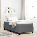 Box spring seng Lys Grå og Hvid 90 x 190 cm Velourstof
