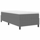 Box spring seng Lys Grå og Hvid 90 x 190 cm Velourstof
