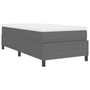 Box spring seng Lys Grå og Hvid 90 x 190 cm Velourstof
